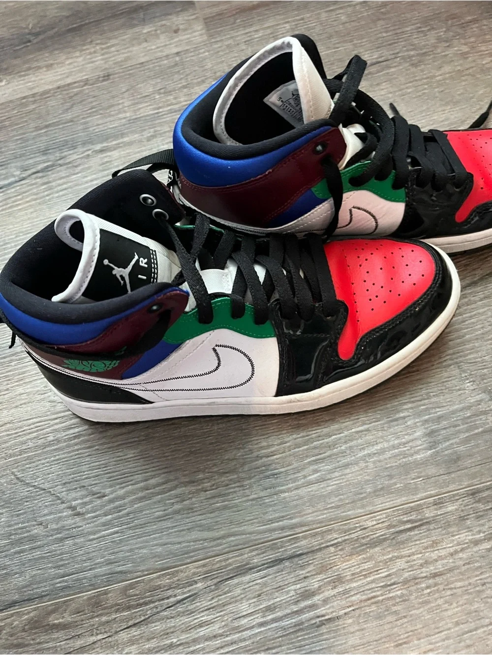 Jordan High-Top Sneakers - Multicolor (Red Accent)
